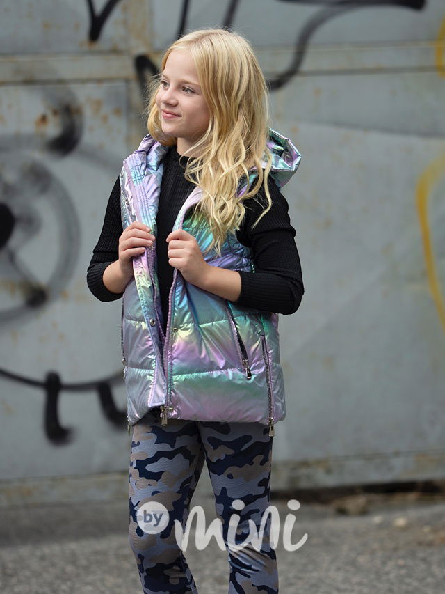 Rainbow metalická vesta