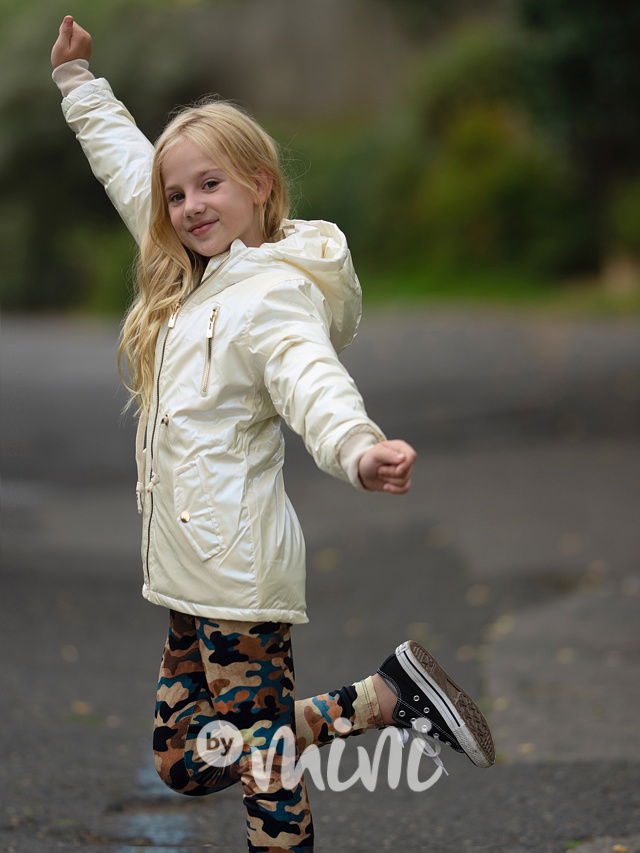 Milk gold metalická přechodová bunda