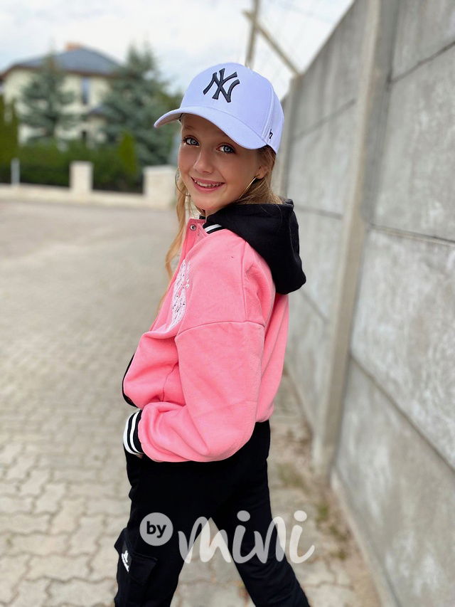 College hoodie mikinová bunda pink