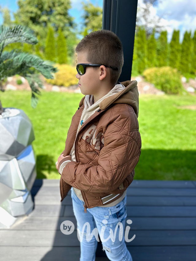 DREAM prošívaná teplá bomber bunda beige