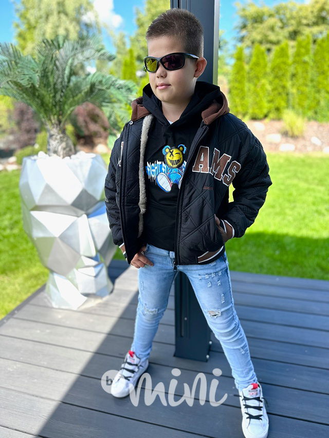 DREAM prošívaná teplá bomber bunda black