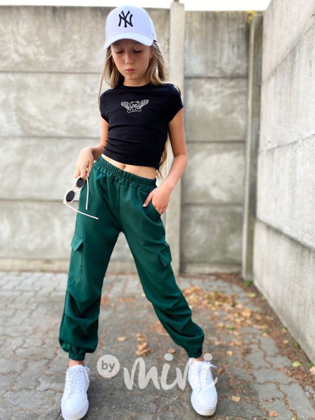 Kapsáčové kalhoty smaragd