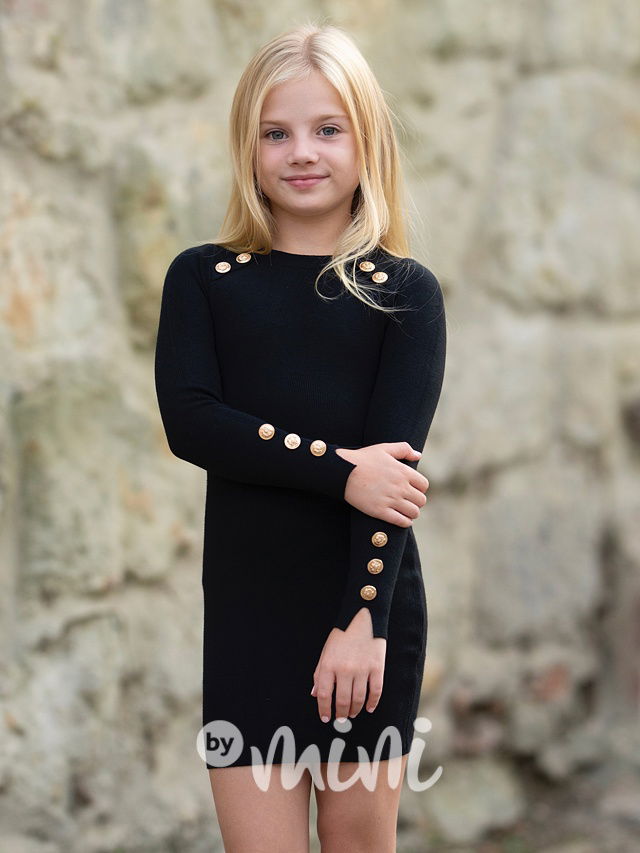 PREMIUM svetříkové šaty černé