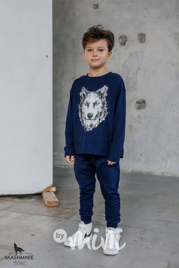 Mash Mnie WOLF tepláky blue
