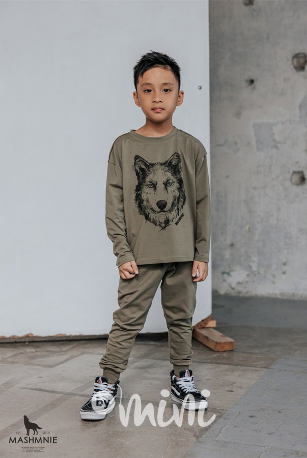 Mash Mnie WOLF tepláky khaki