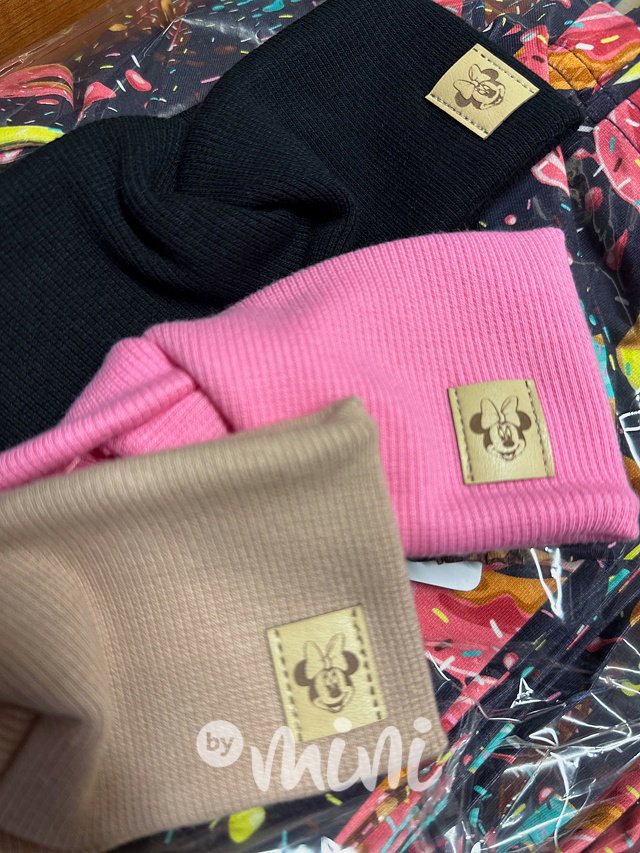 Růžová Minnie čelenka žebrovaná