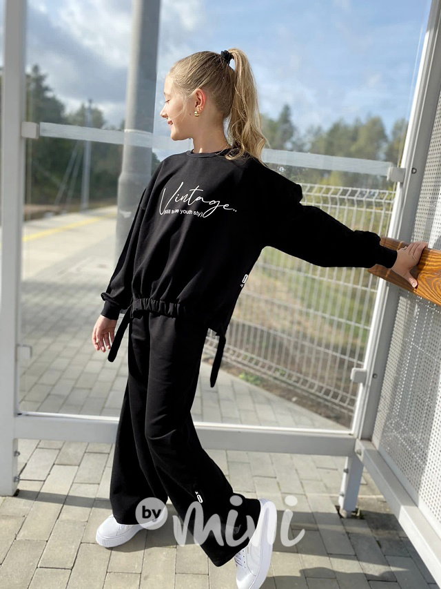 Fashion volné kalhoty černé