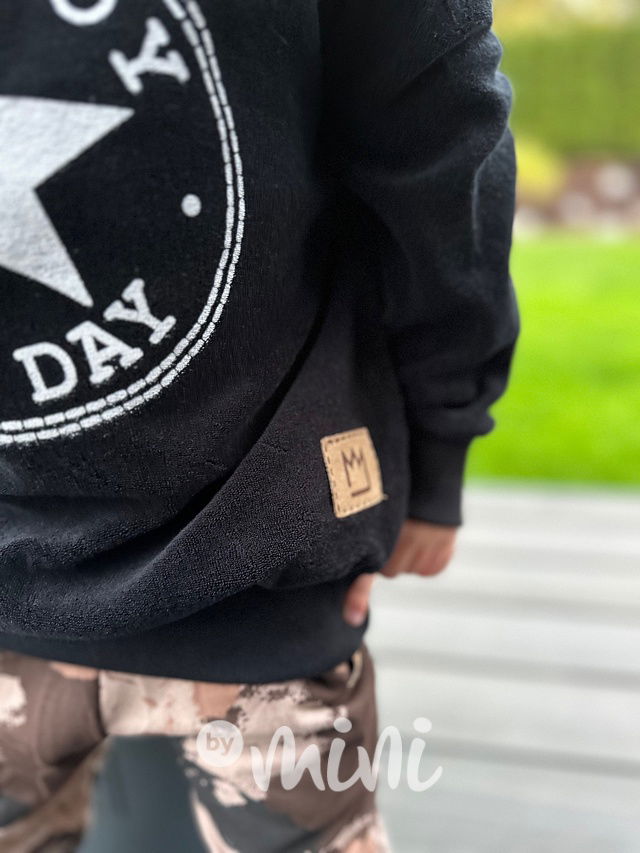 Bad boy froté mikina černá