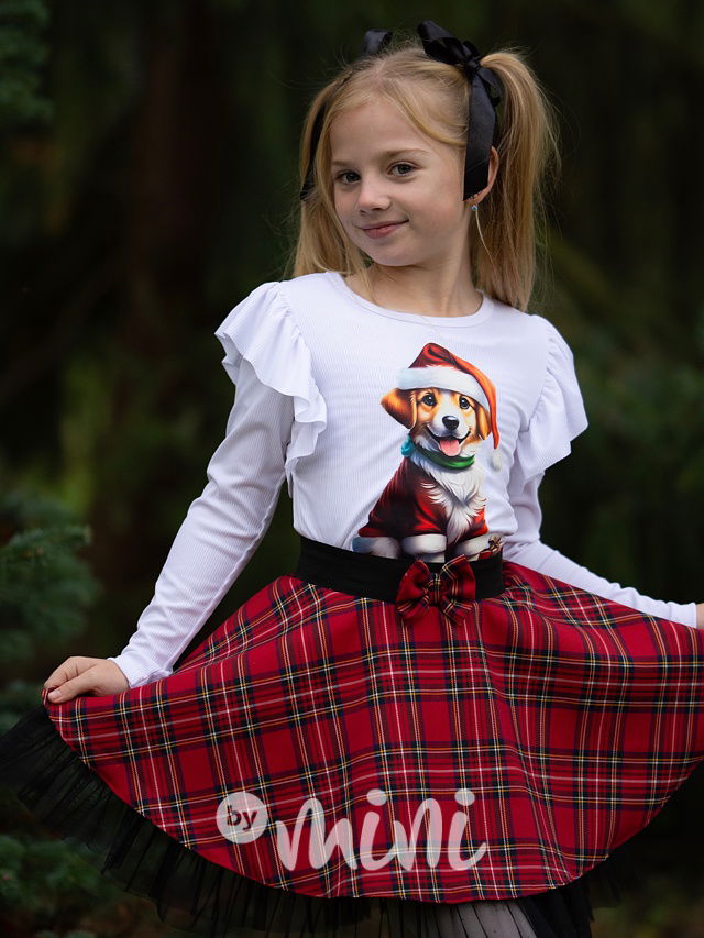 Xmas dog blůzka bílá