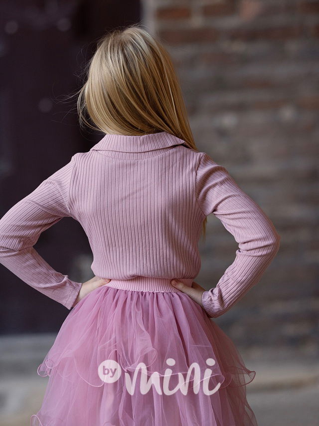 Blůzka s límečkem růžová