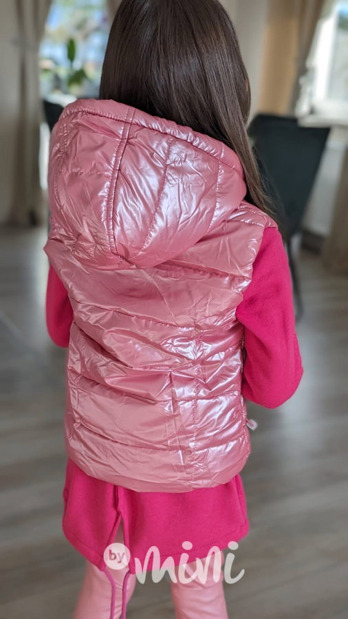 Pink zateplená vesta