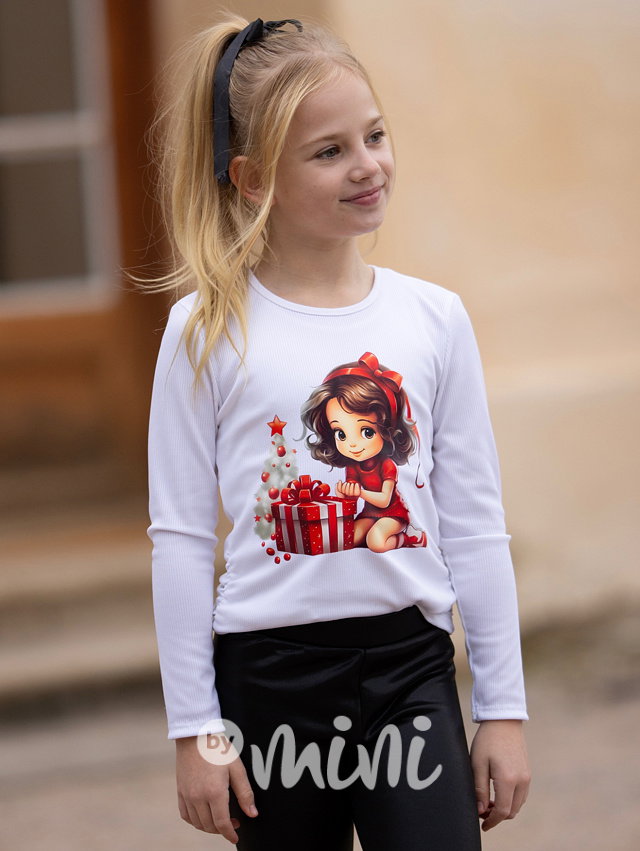 Xmas girl blůzka bílá