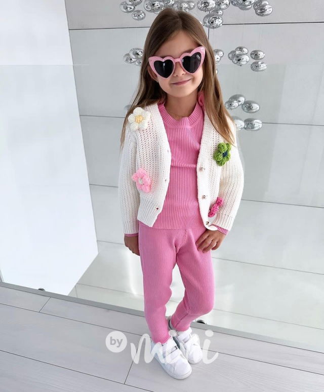 Teplá blůzka + legíny pink