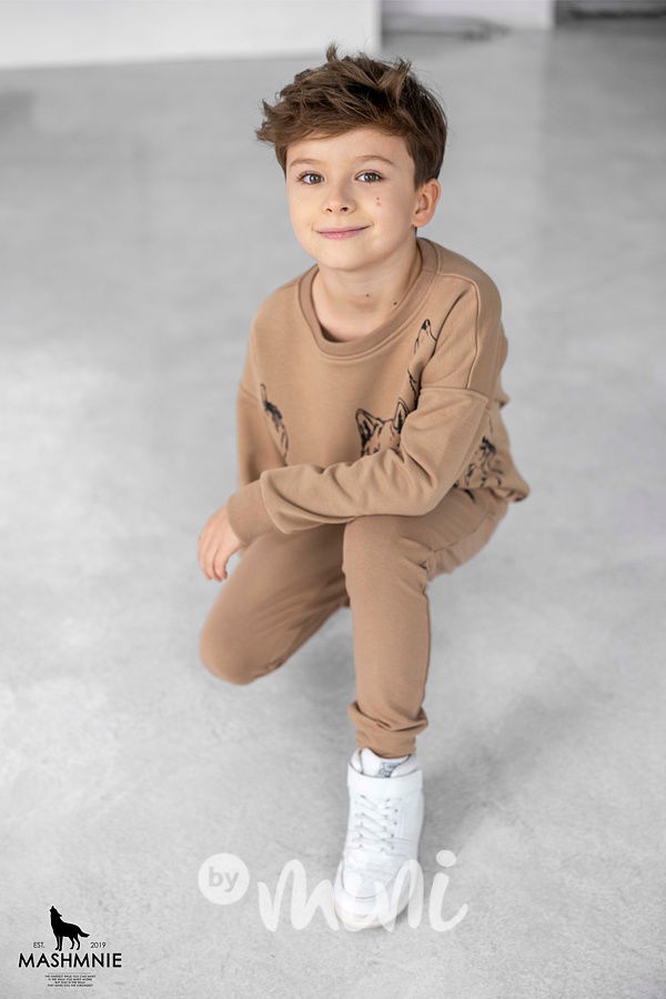 Mash Mnie jogger tepláky WOLF béžové