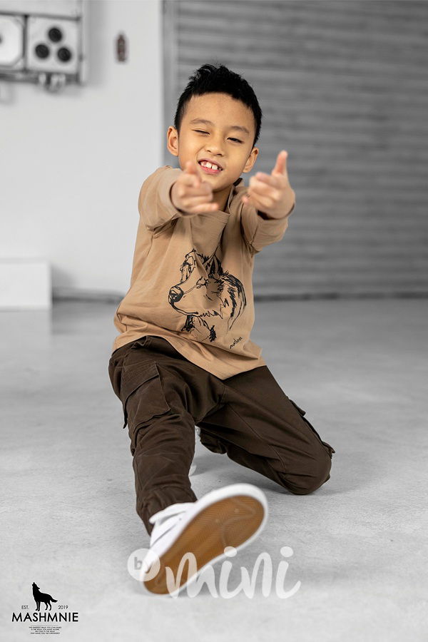 Mash Mnie longsleeve triko WOLF beige