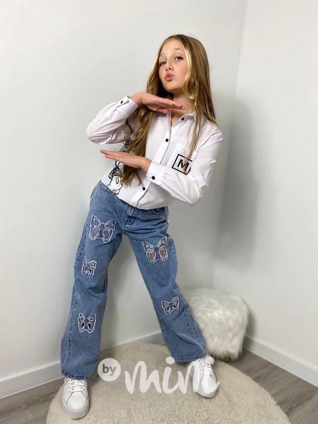 Fashion jeans Butterfly