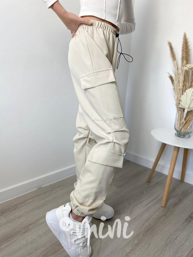 Jarní sporty cargo kapsáče ivory