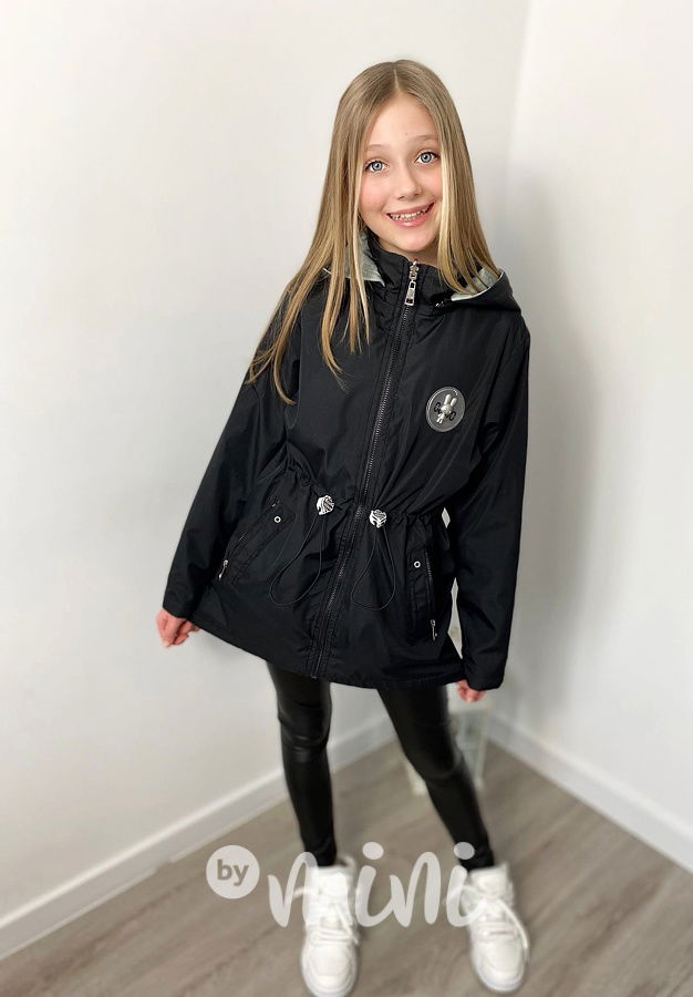 Oboustranná jarní parka black