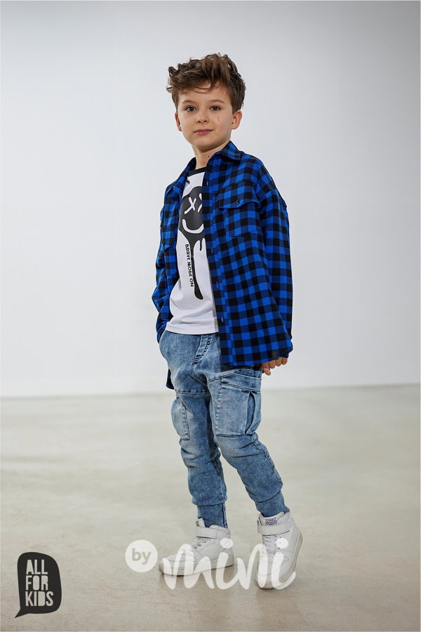 AFK soft denim kapsáče blue