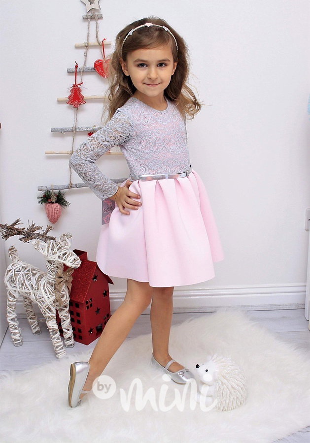 Luxury Pink&Grey dress