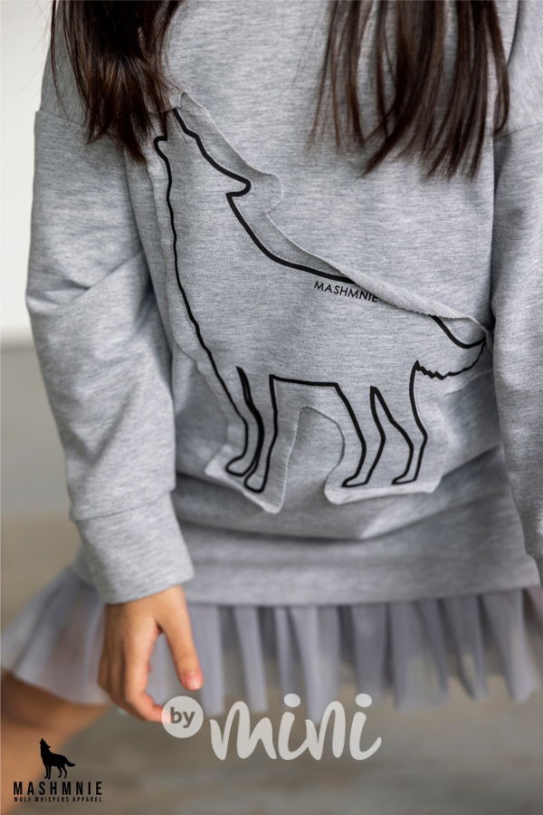 Mash Mnie mikinové šaty Wolf grey