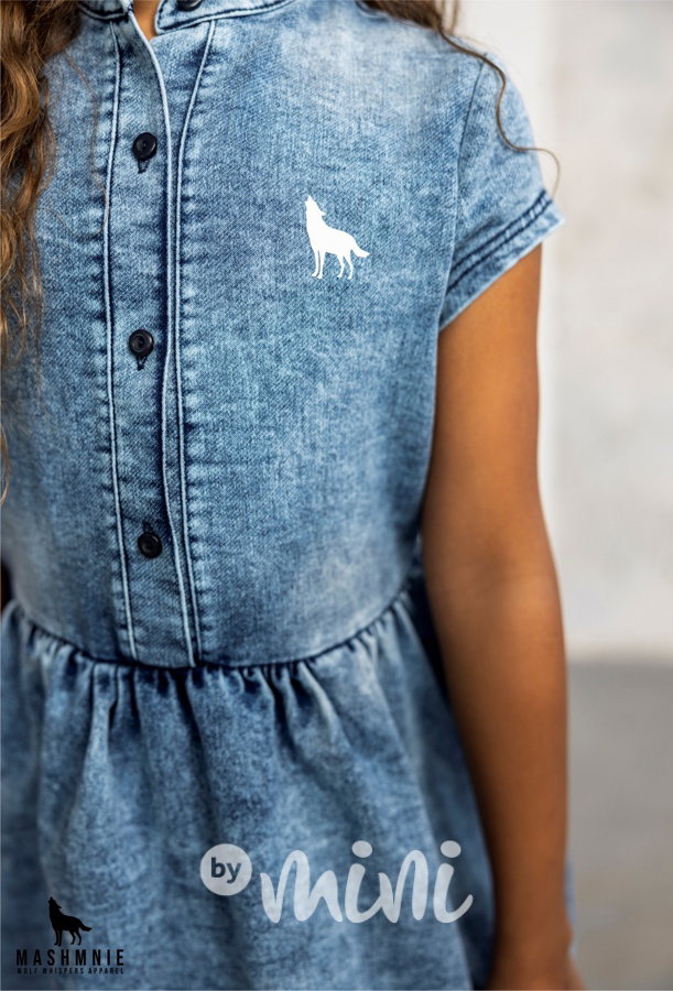 Mash Mnie denim šaty ice blue