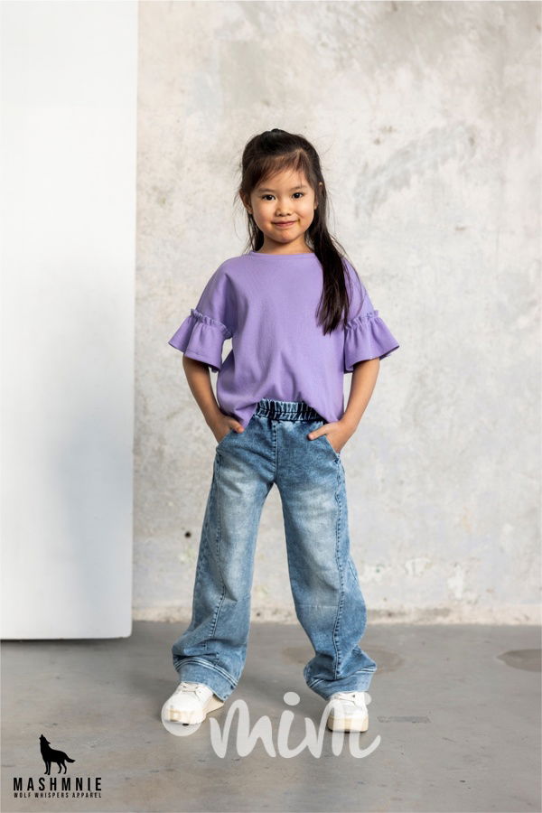 Mash Mnie žebrovaná blůzka lila