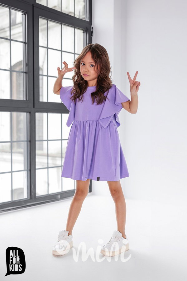 All for kids frill šaty lila