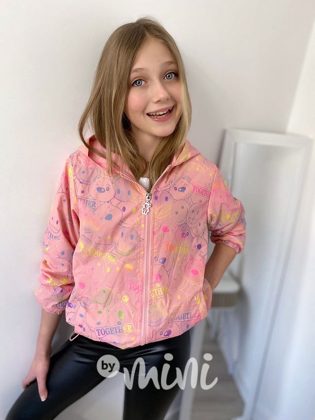 Smiley jarní větrovka pink