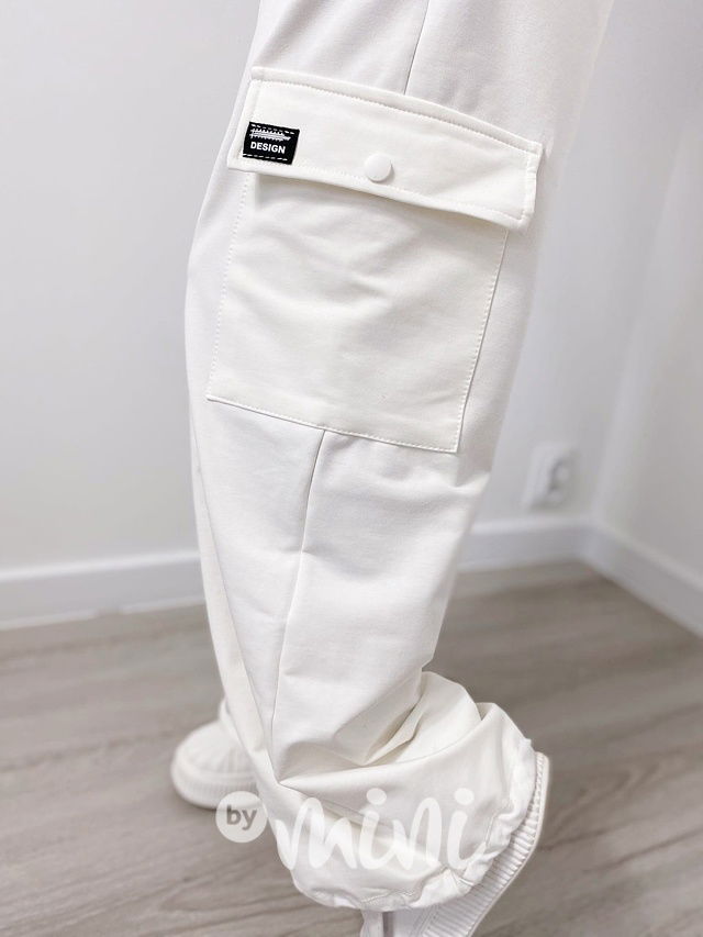 Lounge široké kalhoty off white