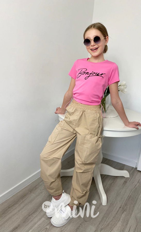 Parachute pants - cargo kapsáče beige