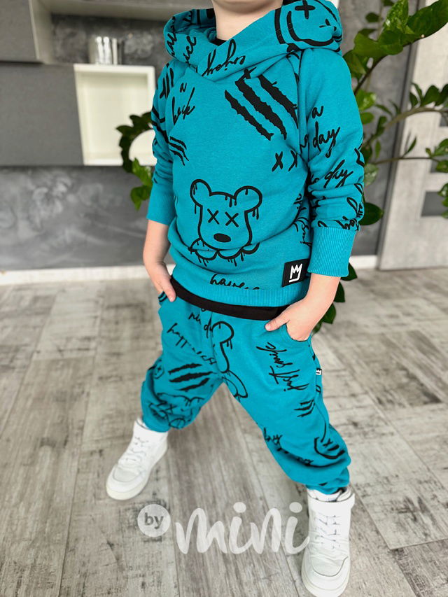 Teddy tepláky petrol