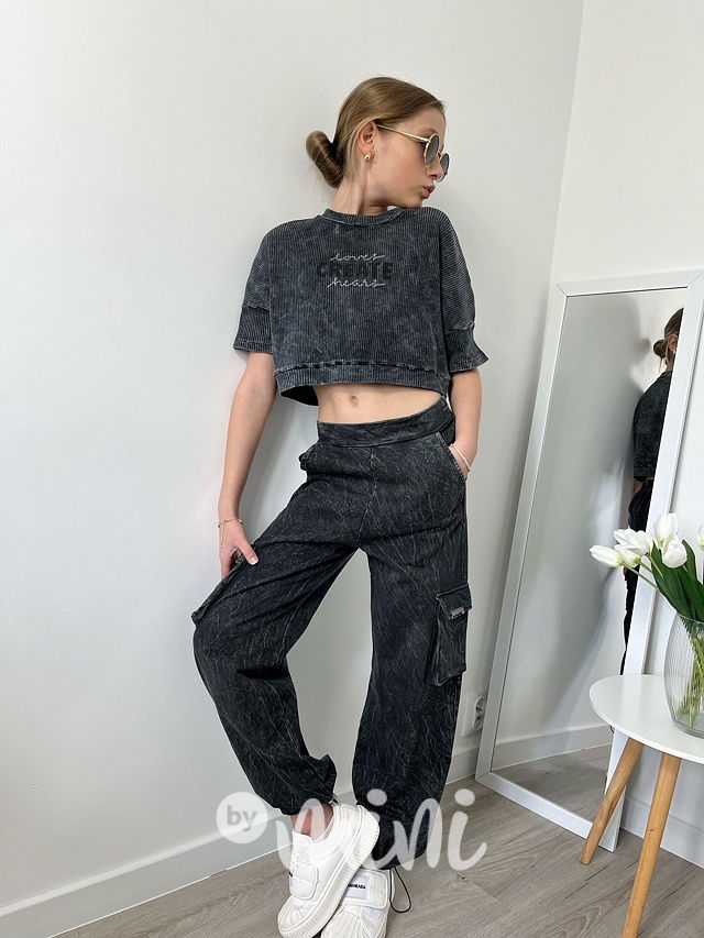 Acid wash cargo kapsáče black