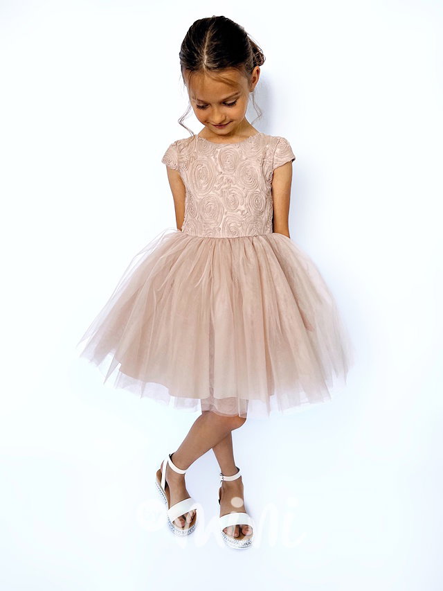 ROSE luxusní šaty vintage beige