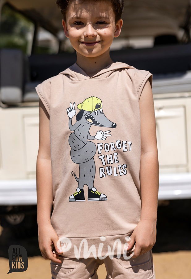 All for kids hoodie tílko béžové