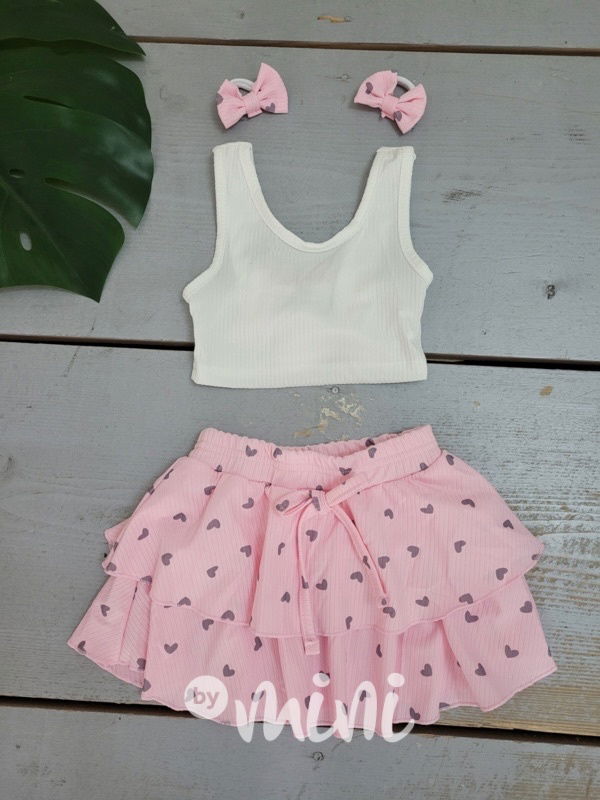 Pink heart 3-dílný komplet