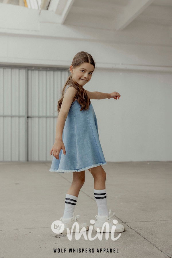 Mash Mnie denim šaty ice blue