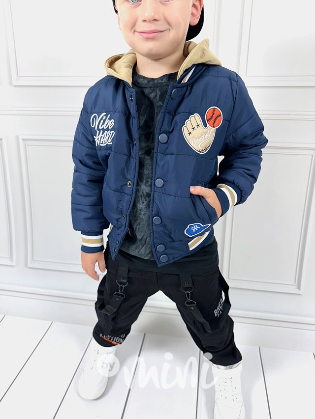 Baseball hoodie bunda blue