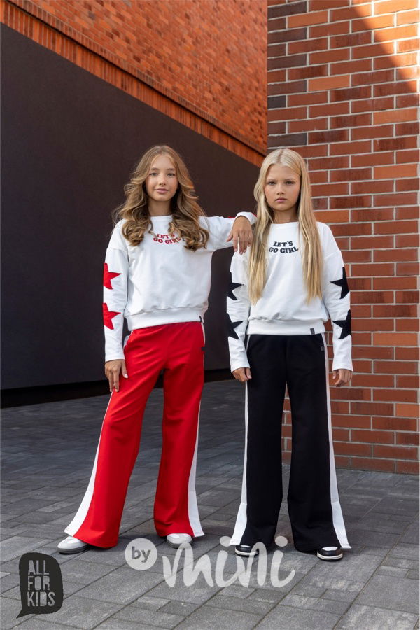 All for kids mikina stars cream/black