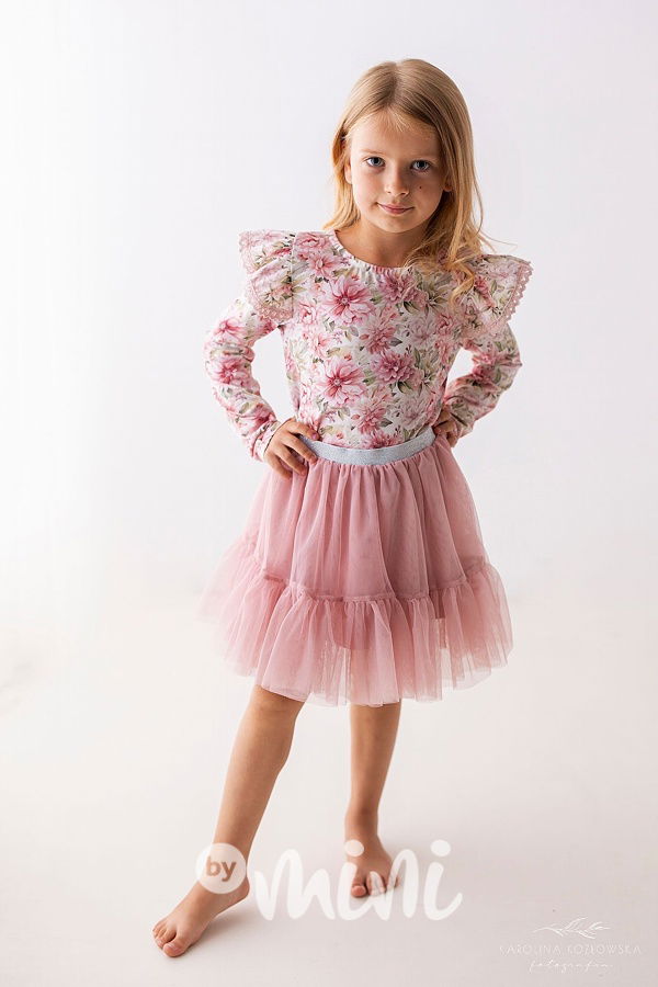 Pudrová maxi tutu sukně Lily Grey