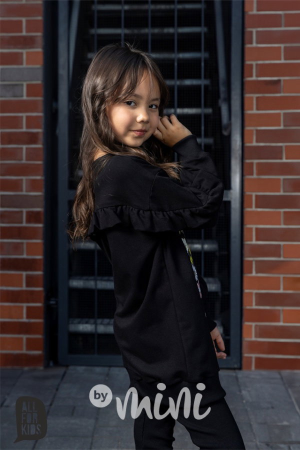 All for kids flower mikina + legíny black