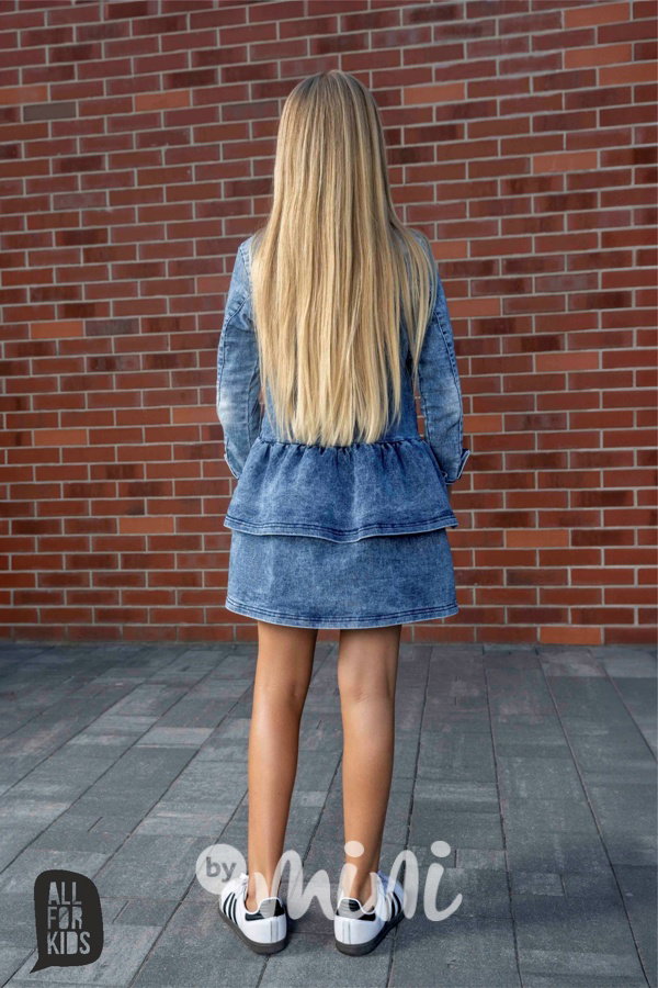 All for kids denim blue šaty College