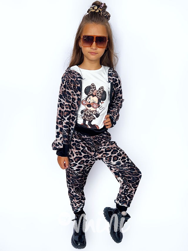 Minnie leopard trojkomplet