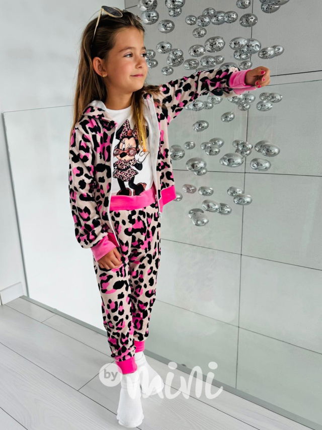 Minnie pink leopard trojkomplet