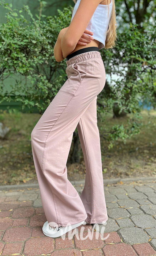 Relax švédy se stretch pasem pudrové