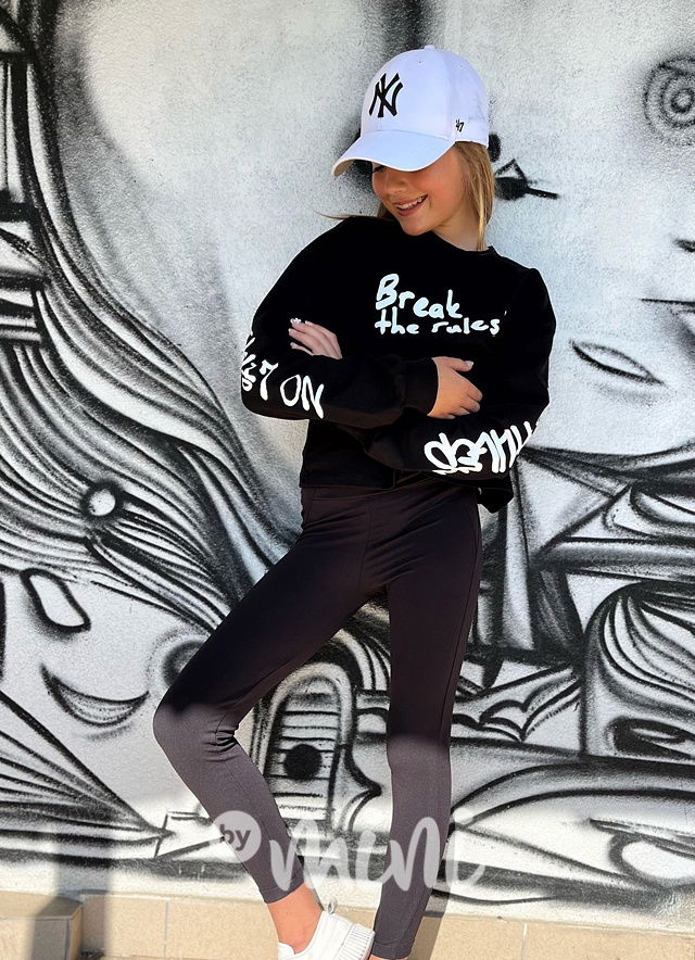 Mikina break the rules černá