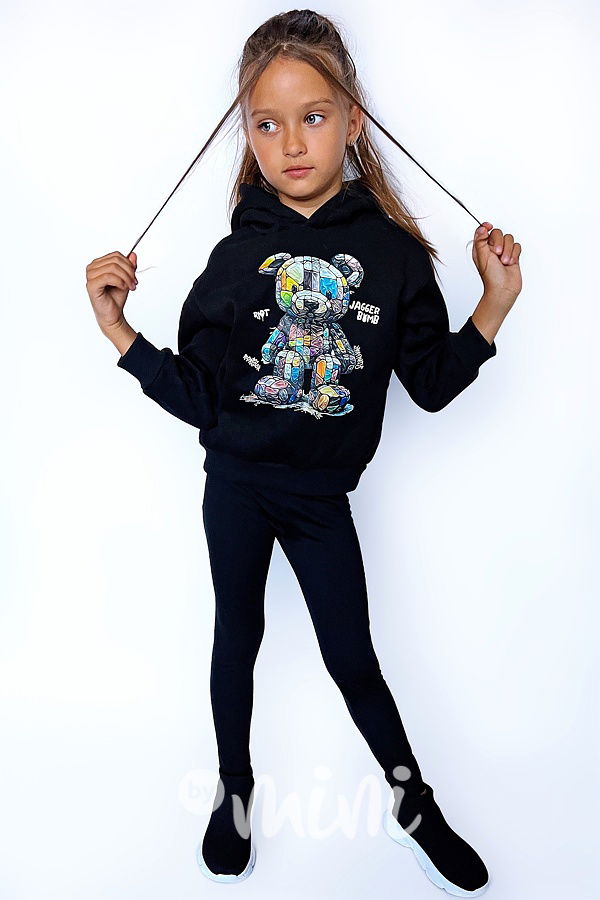 Zateplená mikina teddy černá