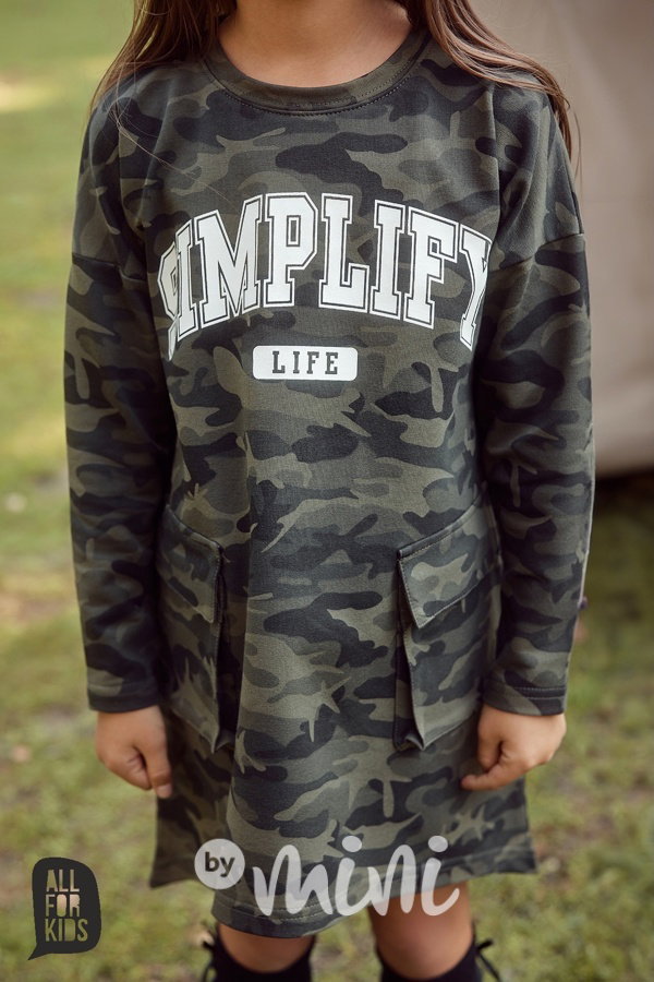 All for kids cargo šaty army