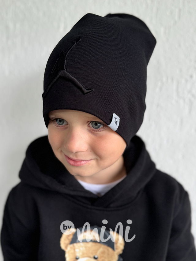 Basketball dvojitá beanie čepka černá