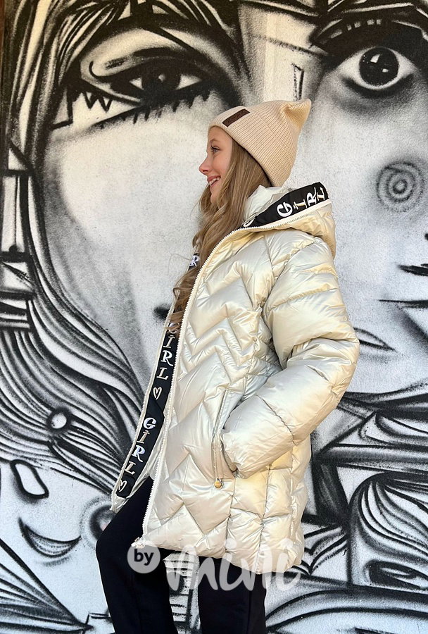 Zimní kabát GIRL metallic